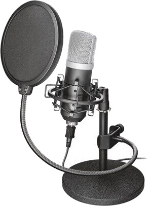 Trust GXT 252 Emita USB Bordmikrofon for Gaming og Podcast Svart