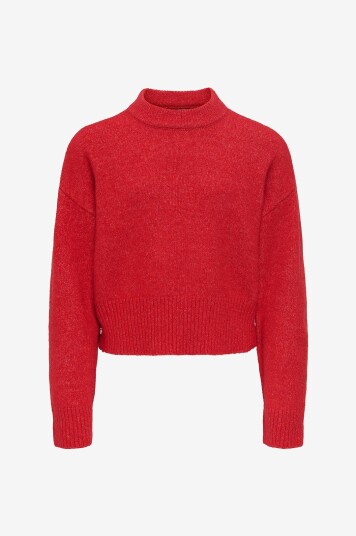 Kids Only Pullover KogRene Life LS Button O neck CP KN Rød