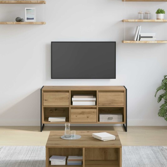 TV skap Kunstnerisk Eik 100 x 36 x 49,5 cm Konstruert tre