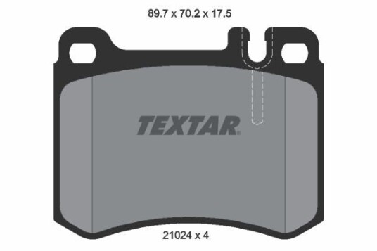 Bremseklosser sett TEXTAR 2102404