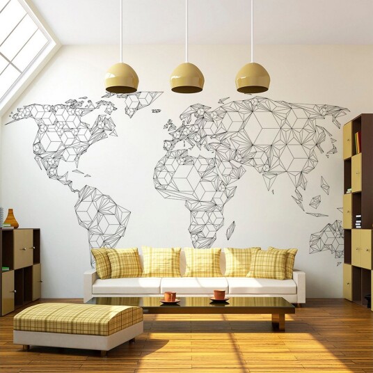 Fototapet Map Of The World White Solids 400x309 - Artgeist sp. z o. o.