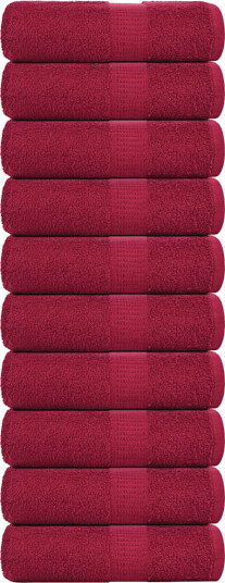 vidaXL Vaskehåndklær FROGN 10 stk burgunder 30x30 cm 360 gsm vidaXL Vaskehåndklær FROGN 10 stk burgunder 30x30 cm 360 gsm