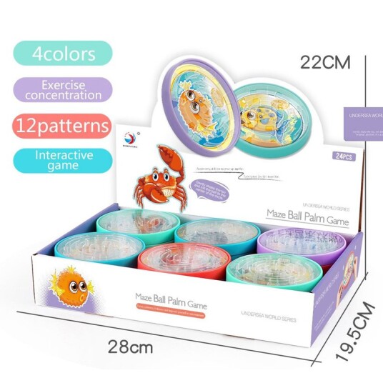 Håndholdt Labyrint Balansespill 6cm assortert Sjødyr
