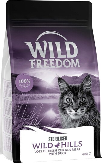 Wild Freedom Tørrfôr Adult «Wild Hills» Sterilised And Uten Korn 400 G