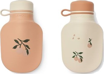 Liewood Lizzie Smoothie Flaske 2.pk. Peach/Sea Shell