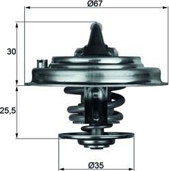 Termostat MAHLE ORIGINAL TX 34 87D Termostat MAHLE ORIGINAL TX 34 87D