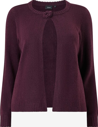 Zizzi Kardigan Malma L/S Cardigan Rød