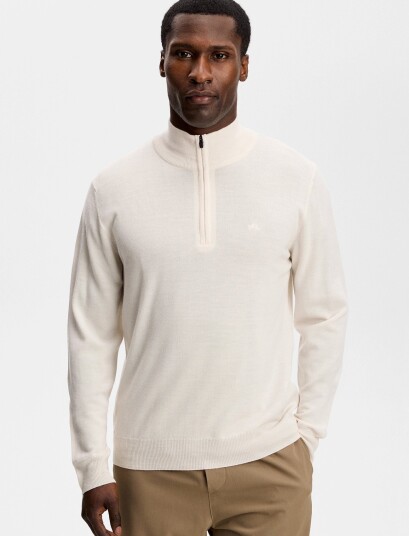 J. Lindeberg Kiyan Quarter Zip Sweater White S