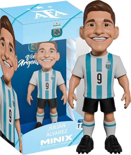 Minix Figur - Fotballstjerner - Argentina - Julián Álvarez - Minix - OneSize - Lekefigur - Hvit Minix Figur - Fotballstjerner - Argentina - Julián Álvarez - Minix - OneSize - Lekefigur - Hvit