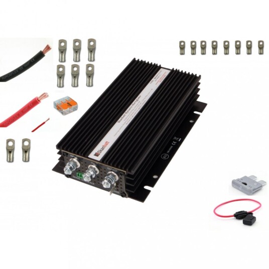 Fricampingpakke m/ Skanbatt 35A Dynamo Hurtiglader m/blåtann og mont.kit DCDC for alle bobiler.