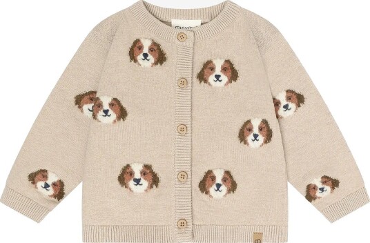 Minymo Cardigan Knit - BEIGE MELANGE - 56