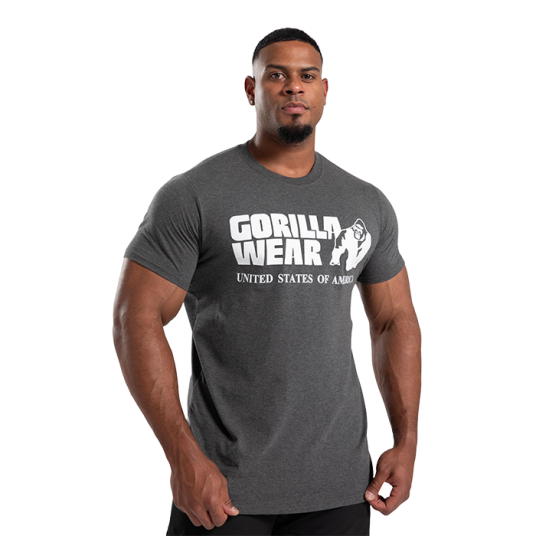 Gorilla Wear Classic T Shirt Dark Grey Grå Small
