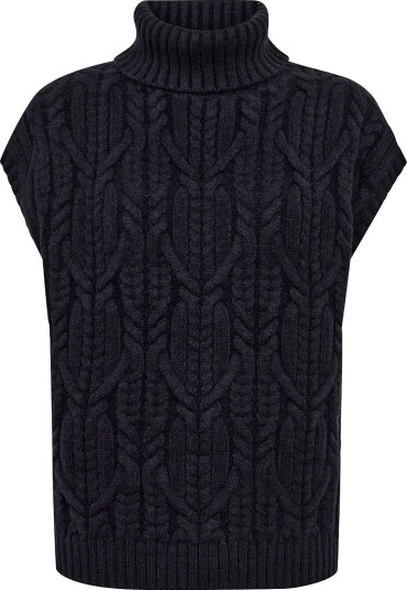 Co" Couture 32222 Rowcc Oversize Cable Knit Vest   NAVY   S