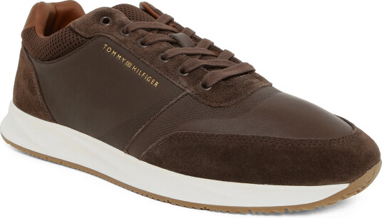 Tommy Hilfiger Th Dressy Runner Suede Mix Brown 46