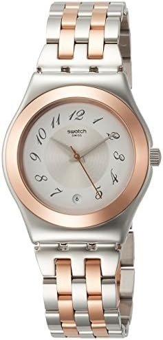 Swatch Dameklokke YLS217 Essentials Hvit/Lær Ø33 mm