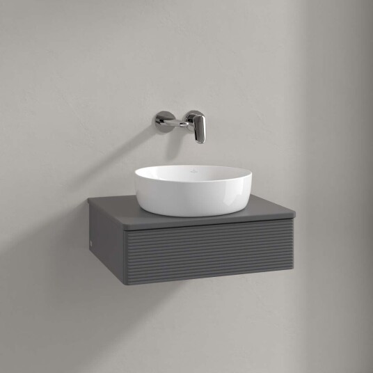 Villeroy & Boch  Antao Servantskap med 1 skuff 60x50x19 cm u/lys Antrasitt Matt