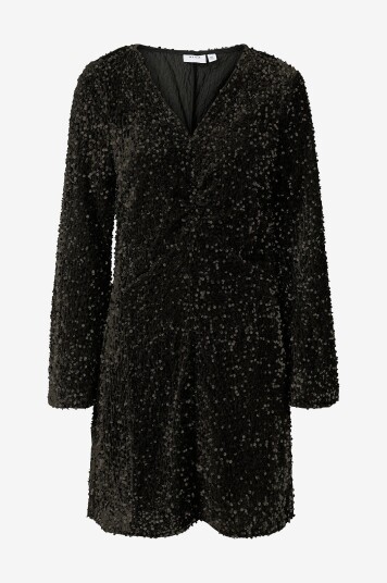 Vila   Plajettkjole viBarina Wide Sleeve Glitter DresSvart