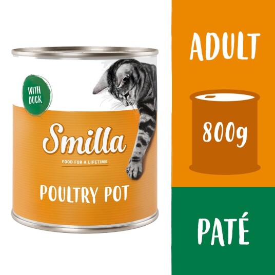 Smilla Fjærkregryter Våtfôr Sart Fjærkre med And 24x800g