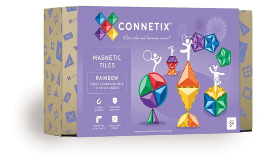 Connetix Rainbow Shape Expansion Pack 36 Pieces CT-R-00036-SE Connetix Rainbow Shape Expansion Pack 36 Pieces CT-R-00036-SE