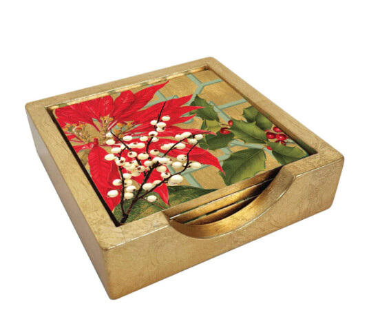 Christmas Garden Coasters – Set Of 4 In Ho