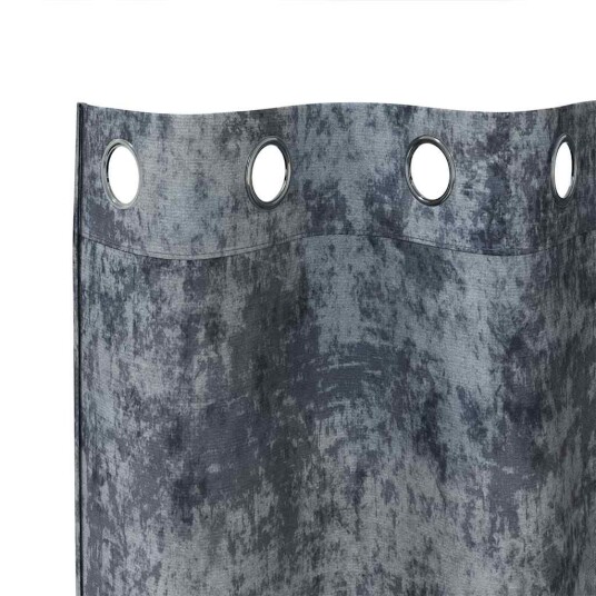 Gardin med gardiner 2 pcs Sølvgrå 245 x 140 cm Fløyel