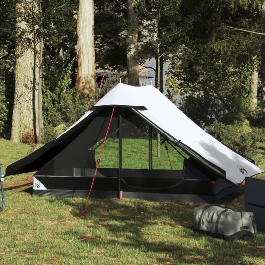 Campingtelt for 2 personer hvit blendingsstoff vanntett Campingtelt for 2 personer hvit blendingsstoff vanntett