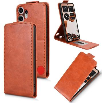 Nothing CMF Phone 2 Pro vertikalt flip etui med stativ Brun