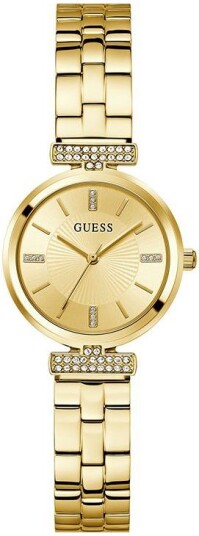 Guess Dameklokke GW0762L2 Array Gull/Gulltonet stål Ø28 mm Guess Dameklokke GW0762L2 Array Gull/Gulltonet stål Ø28 mm