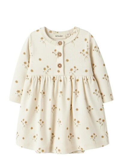 Lil"Atelier Nbflayo Sif Ls Body Dress Lil Cream 74