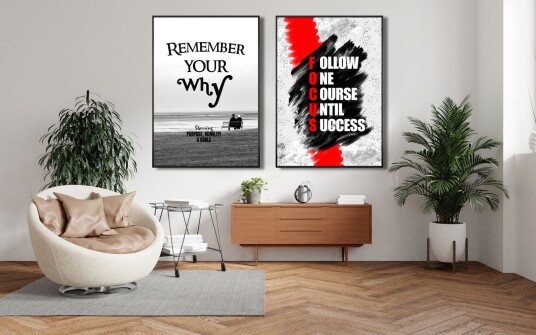 Plakat Inspirerende Sitater / Sett med 2 Plakat Inspirerende Sitater / Sett med 2