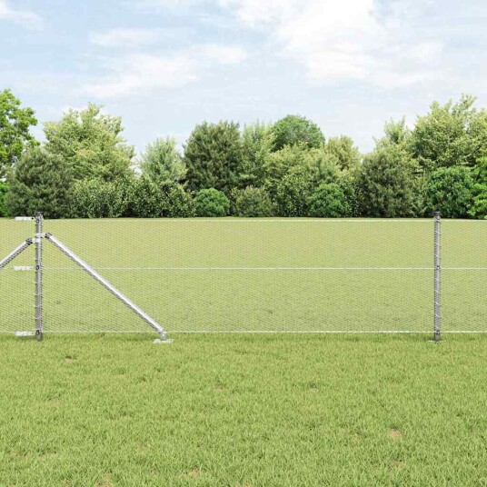  Gjerde med innlegg. sølv 0.6 x 50 m PVC-belagt stål