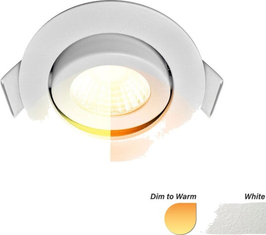 EcoDim ED-10058 LED-downlight Ø55 mm dim to warm hvit