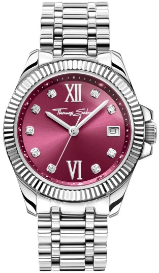 Thomas Sabo Dameklokke WA0407 201 212 Divine Rosa/Stål Ø33 mm
