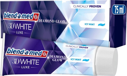 Blend-a-med 3D White Luxe Diamond Glow Icy Mint Tannkrem  75 ml