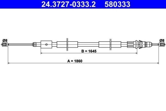 Tautrekk, håndbremse ATE 24.3727-0333.2