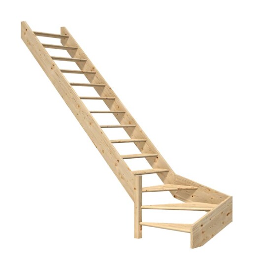 Plassbesparende Trapp Dolle Paris 1/4 Sving uten Rekkverk