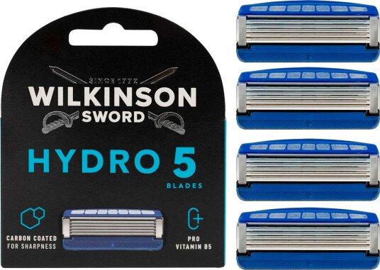 Wilkinson Sword Hydro 5 Pro Vitamin B Barberblader 4 pcs. Wilkinson Sword Hydro 5 Pro Vitamin B Barberblader 4 pcs.