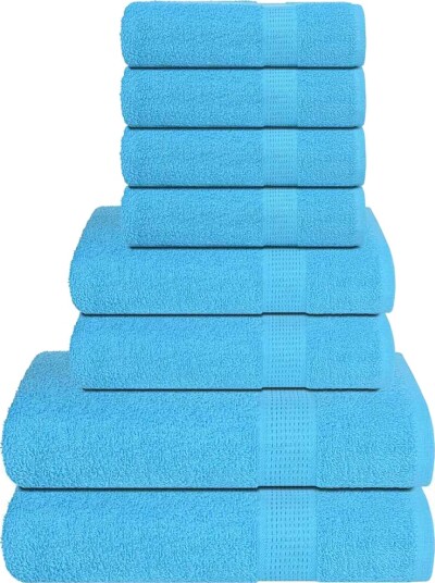 vidaXL 8 delers håndklesett FROGN turkis 360 gsm