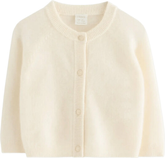 Lindex Fine-Knit Cardigan In Cashmere - Cream - 62