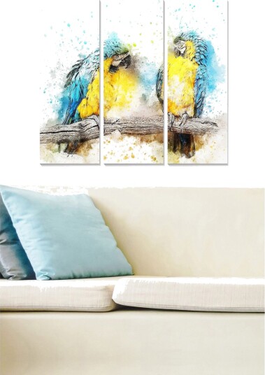 Canvasbilde Animal 3 pk flerfarget 22x05 cm