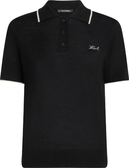 Karl Lagerfeld Dame Topper Svart L, Karl Lagerfeld Dame Topper Svart L,