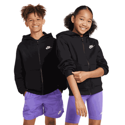 Nike Sportswear Club Fleece hettejakke junior Svart M Nike Sportswear Club Fleece hettejakke junior Svart M