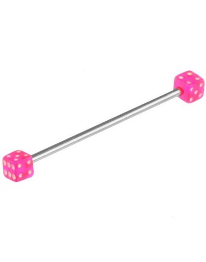Lucky Pink Dice Industrial Barbel 1.6 x 34 mm