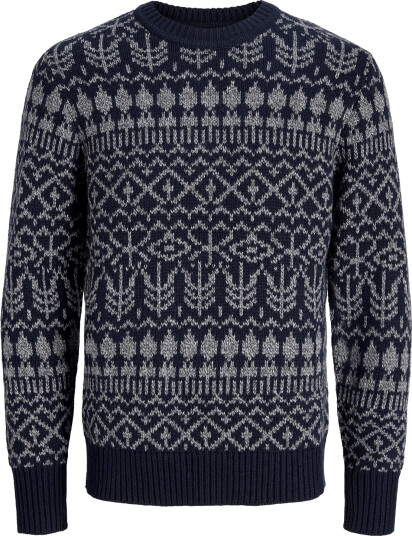 Jack & Jones Jprbluclark Knit Pattern Crew Neck Navy M Jack & Jones Jprbluclark Knit Pattern Crew Neck Navy M