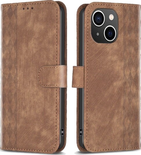 Trolsk Lommebokdeksel Slim Romb (iPhone 15) Brun