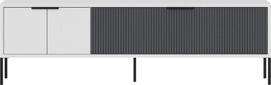 Hew TV-benk 150 cm - Hvit/Antrasitt