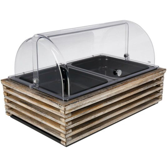 VEGA Buffetsystem komplett Natchez 6,5 cm melamin svart 2 x GN 1/2; Størrelse GN 1/1, 57.5x37x27.7 cm (LxBxH); Vintagehvit/Transparent/Hvit; Rektangulær VEGA Buffetsystem komplett Natchez 6,5 cm melamin svart 2 x GN 1/2; Størrelse GN 1/1, 57.5x37x27.7 cm (LxBxH); Vintagehvit/Transparent/Hvit; Rektangulær