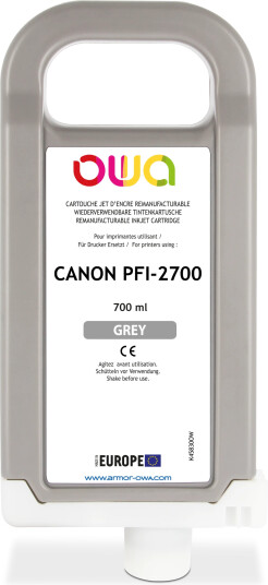 TB Blekkpatron PFI-2700GY Grå (700ml), erstatter Canon 5292C001