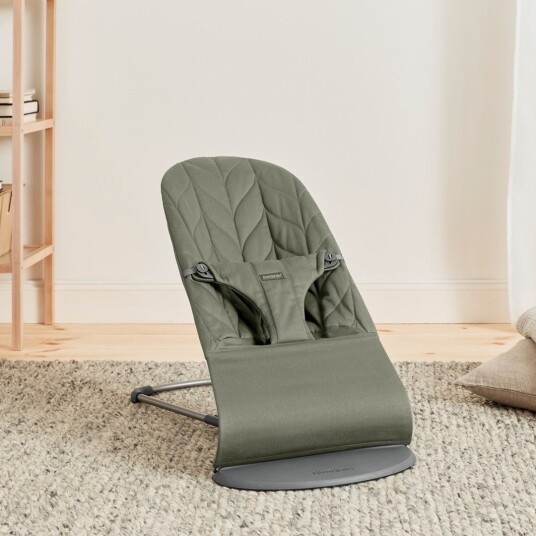 BabyBjörn Bliss Vippestol Vevet Bladmønstret Quilt Mørkegrønn BabyBjörn Bliss Vippestol Vevet Bladmønstret Quilt Mørkegrønn