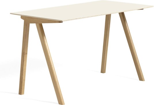 Hay - Copenhague Cph90 Desk Wb Lacquered Oak Off-White Linoleum Skrivebord Ronan & Erwan Bouroullec Hvit Tre/plast